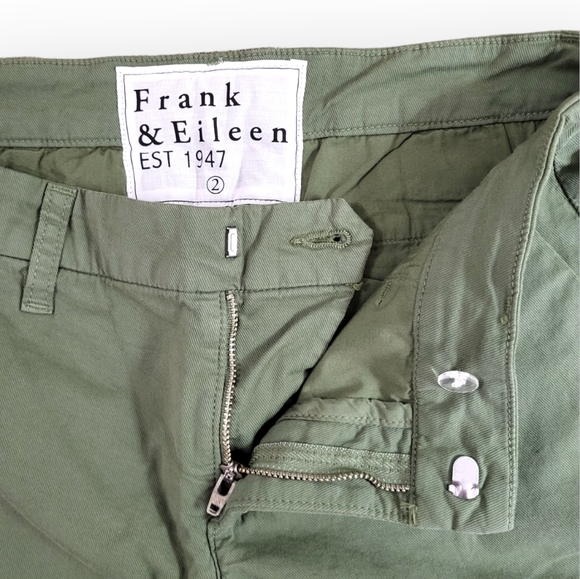 Frank & Eileen Wicklow Italian Chino Performance Twill Pants Army Green 2 - Picture 5 of 6